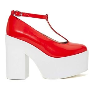 Jeffrey Campbell Shoop platform t-strap block heel